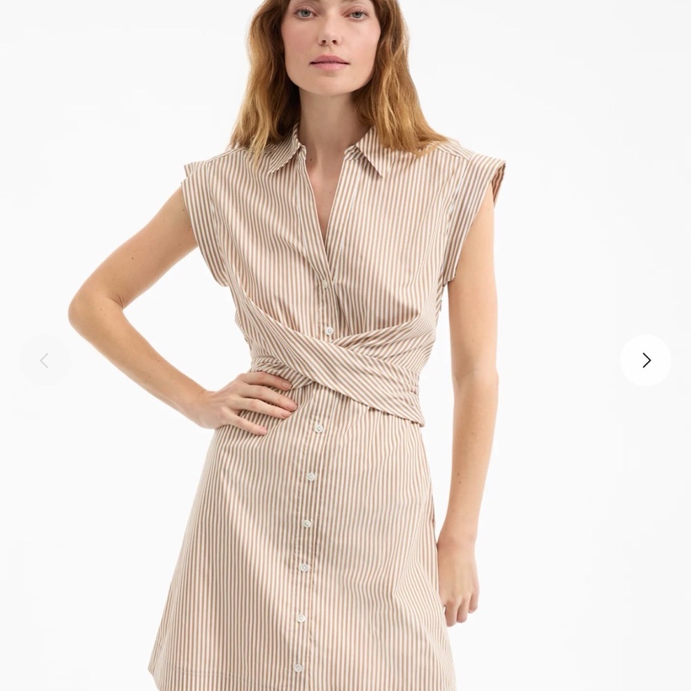 Veronica Beard Nagano Acorn/White Striped Mini Dress